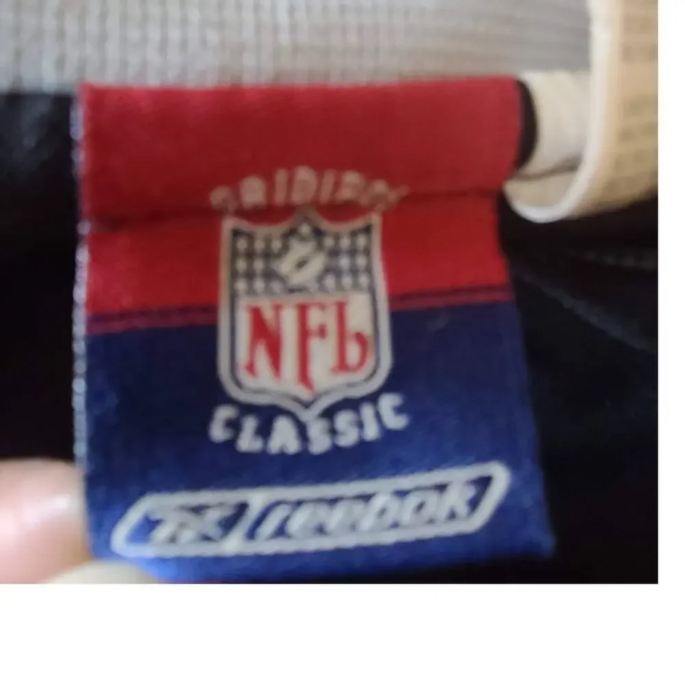 NFL x REEBOK‎ Oakland Raiders Logo Grid Iron Classic Retro 60th Ann Jacket 2XL